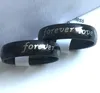 30pcs Forever Love Black Comfort-Fit 6mm 밴드 링 남성 여성 손가락 반지 316L 스테인레스 스틸 보석 크기 다양한 브랜드 새로운 도매