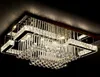 Nieuwe Moderne Luxe Pandant Lights Rechthoekige LED K9 Crystal Kroonluchters Plafond Montage Fixutres Foyer Lampen Lichten voor Woonkamer Myy