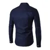 Mens Designer Dress Shirts 2020 Lyx våren Höst Fashion Mens Kläder Solid Färg T-shirts Skjorta Knappar Långärmad Casual Shirt