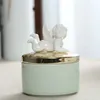 Multicolor керамического Candy Jar Jewelry Box Свадебных серьги стержень ожерелье аксессуары резервуарного Круглый ангел керамического Сахар подарки Home Decor