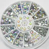 DIY Nail Art Wheel Tips Crystal Glitter Rhinestone 3D Nails Decoration White AB Color Acrylic Diamond Drill2229410