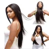 Long straight natural looking hair glueless lace front wi& full hair lace wig for african americans woman 26inch heat resistant