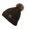 9 farbe Winter Frauen Gestrickte Hut Warme Pom Pom bunte Wolle Hut Damen Schädel Beanie Feste Weibliche Outdoor Caps YD0331