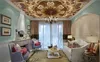 Custom 3D Plafond Muurschildering Wallpaper European Styled Love Rose Zenith Woonkamer Slaapkamer