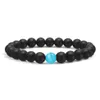 Nouveauté 8 MM noir blanc Onyx Howlite perles Bracelet pour femmes à la main élastique pierre naturelle Couple Bracelet bijoux cadeau