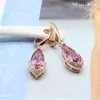 Fashion-new water drop long style zircon earrings European and American women fashion earrings simple personality anti-allergy