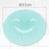 Tapis de bain PVC Silicone salle de bain pieds tapis de Massage antidérapant lavage douche coussin de pied ventouse tenture murale toilette dos Brush1