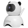 VESKYS C130-Panda 960P Telecamera IP WiFi intelligente CMOS Allarme rilevamento movimento P2P Visione notturna Telecamera di sicurezza Panda -Bianco