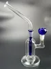 Bewegliche, berauschende 11,8-Zoll-Glaswasserbong-Wasserpfeifen, blaue Inline-Perc-Öl-Dab-Rigs zum Rauchen