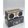 Wholesale Could Custom Your logo Retro Wooden Portable Bluetooth Speaker Outdoor Subwoofer Rradio TF Card Wireless Speaker