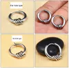 Stainless Steel Circle Hoop Earrings Puncture Silver Black ear rings Stuff for Men women Fashion Jewelry