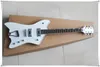Fábrica personalizada corpo branco 2 pickups guitarra elétrica com hardware cromo, fingerboard de pau-rosa, pode ser personalizado