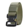 125-145CM Nylon Belt Military Tactical Belt Men Army Gear Style Jeans Belt Automatic Metal Buckle Combat Waist Strap for Hunting