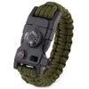 Chave de bússola termômetro 15 em 1 pulseira de sobrevivência multifuncional militar emergência acampamento resgate EDC pulseira escape tático W7237237