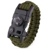 Kompassleutel Thermometer 15In1 Survival Armband Multifunctioneel Militair Noodsituatie Camping Redding EDC Armband Escape Tactisch W6393908