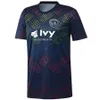 2019 Männer MLS Sporting Kansas City Marine-Stolz Pre-Match Top-Fußballjersey 19 20 Sporting Kansas City MLS Marine-Stolz Pre-Match-Hemd