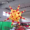 Personalized Hanging Lighting Inflatable Balloon 2m Diameter Star Model Large UFO With RGB Light For Concert And Music Party Decoration
