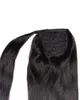 Slanke rechte paardenstaart haarstuk elegante paardenstaart kapsels voor elke gelegenheid wraps rond clip in rechte paardenstaart haarstuk 120g