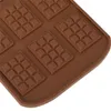 Siliconen mal 12 Zelfs chocoladevorm Fondantvormen DIY Candy Bar Mold Cake Decoratie Gereedschappen Keuken Bakken Accessoires