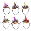 Nouveau Mini chapeau de sorcière bandeau Halloween bandeaux pour filles accessoires de déguisement Cosplay fête cadeaux chapeaux enfants 30Jul31