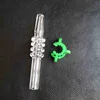 Quartz Tip Met Plastic Keck Clips Roken Accessoires Voor 10mm 14mm 18mm Titanium Nail Waterpijpen Glas water Bongs Pijpen Dab Booreilanden