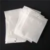 Clear + white pearl Plastic Poly OPP packing zipper Zip lock Retail Packages Jewelry food PVC plastic bag Small Big Size for Business