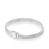 925 plata esterlina estilo pandora pulsera de plata rosa clip de flexión encanto reflejo corona clip encanto eterno DIY diseñador mujer pulsera