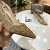 Venta caliente-2019 NUEVO Diseño Zapatos de mujer Tacones altos Tacones dorados y plateados Zapatos de tacones de boda para dama Zapatos de vestir de novia
