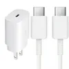 25W Type c PD Fast Charging Eu US Wall Charger Power Adapter Usb Cable For Samsung Galaxy Note 10 Note 10 plus S10 android phone