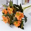 5 sztuk / partia sztuczny jedwabny kwiat jesień chryzantema mały kwiat wiśniowych azalia fałszywych kwiatów wesele wystrój domu biuro ogród