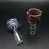 Free DHL!!! Reversal Wig Wag Glass Bowl With 14mm 18mm Male Bowl Smoking Bong Bowls Piece For Tobacco Glass Water Bongs