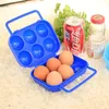 6st 12pcs äggförvaringslåda Portable bär plastbehållarehållare fodral vikkorg utomhus resa picknick ägg arrangör låda