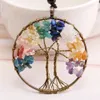 Only Pendant Charm Tree of Life Pendant without Rope Chain Tree Root Acrylic Beaded 8 Color Jewelry Making Parts Natural Stone Jewellery