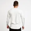 Lente Herfst Nieuwe Gym Tshirts Mannen Mannelijke Casual Lange Mouwen Tops Gestreepte Tees Kleding