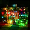 NEW 20LED Solar PoweredLED Mason Jars Light Up Lid String Fairy Star Lights for Mason Glass Jars Christmas Garden Lights Wedding Party Decor