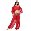 Nuovi costumi di danza orientale danza del vientre set di danza del ventre pantaloni di perline stile bollywood abbigliamento economico di danza del ventre