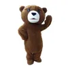 2018 Högkvalitativ Tedy Kostym Vuxen Fur Teddy Bear Mascot Kostym Gratis frakt