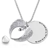 Unisex No Longer by My Side But Forever in My Heart Brother Cremation Ashes Urn Pendant Stainless Steel waterproof Necklace