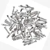 50 pçs metal francês barrette em branco grampo de cabelo arcos prata diy acessórios para o cabelo8173908
