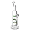 Klein Glass Bong Recycler Oil Rig Hookahs Solid Base Thick Glass Pipe Heady Dab Rigs Honeycomb Percolator Green Blue Smoking Accessories 11 Inch Tall
