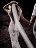 BohoLace Tromba Abiti da sposa a sirena per maternità Donna con scollo a V Maniche ad aletta Paese Abiti da sposa Sweep Train Slim Sexy Robes de Mariee Abito da ricevimento AL3184