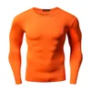 Mode-Nouvelle arrivée Chemise de compression à séchage rapide T-shirt d'entraînement à manches longues Vêtements de fitness d'été Couleur unie Bodybuild Gym Crossfit