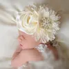 熱い赤ちゃん女の子の頭部バンドサテン花レース弾性ヘッドバンド子供の帽子の赤ちゃん美しさのヘッドバンド子供のヘアアクセサリーA199