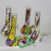 Glasbecher Dab Rig Bong Heady Bongs Mini-Wasserpfeife Dicke Bohrinseln Wachsrauchen Wasserpfeife Schüssel Bubbler-Rohre mit Dab-Pad