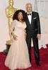 Oprah Winfrey Oscar celebridade vestidos no tapete vermelho champanhe sereia plus size manga longa plissado noite mãe fora vestidos de noiva282w