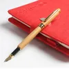 Fountain Pens Natural Bamboo Wysoka jakość kaligrafii Ink Pen Office Akcesoria Business Signature Stationery1