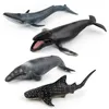 Giocattolo modello balena, 9 animali marini modello solido, simulazione alta di grandi dimensioni, per insegnamento cognitivo per bambini, regalo per bambini, ornamento Orcinus Orca Shark Whale Humpback Pottwal Grampus