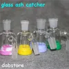 Кальяны Glass Ash Catcher 14/18 мм Мужской Шарнирный бонг Perc Силиконовый воск Контейнер для Dab Rig Bongs