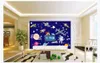 Anpassad 3d Foto Bakgrund Tecknad Starry Universe Planet Rymd Baby Bedroom Barnrum Dekoration Bakgrund Väggmålningar För Väggar 3 D