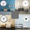 Plástico Relógio de parede único lado circulares Decore Clocks Quarto Home Supplies Mute bateria Simple Black Branco criativa Feminino Masculino 22czC1